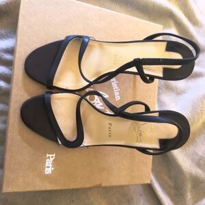 Christian Louboutin Black Strappy Heels